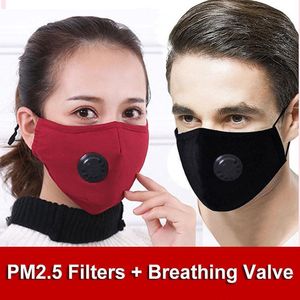 Masque Unisexe PM2.5 Anti-poussière et Grippe, Gaz, Fumée Masques Lavables 2pcs Tampons Filtres à Charbon Actif Respirateur de Protection Réutilisable