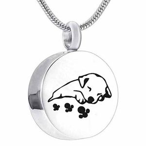 Joyería unisex de acero inoxidable para perros y gatos, soporte para cenizas de cremación con estampado, collar de urna conmemorativa para mascotas, collares con colgante de memoria, 275M