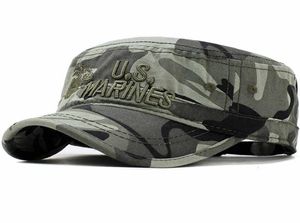 États-Unis US Marines Corps Cap Hat Chapeaux militaires Camouflage Flat Top Hat Hommes Coton hHat USA Navy Brodé Camo Hat3246354