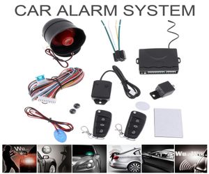 Sistema de entrada sin llave con bloqueo de puerta de alarma de coche universal de 12 V con sensor de sirena de control remoto Antirrobo Advertencia antirrobos CAL13914305