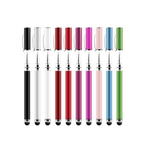 Universal 2 in 1 Stylus Pen Capacitive Touch Screen Clip-On Ball Point Handwriting Pens for Tablet Mobile Phone