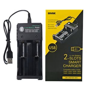 Chargeur de batterie universel USB 18650 à 2 emplacements, pour Batteries rechargeables Li-ion 18650 26650 14500 18650