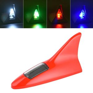 Lampe d'antenne de toit de voiture à énergie solaire universelle 8LED 11Modes avec voyant d'avertissement clignotant 12V noir/blanc/rouge/argent/gris/bleu/or - Noir