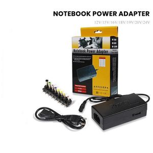 96W Universal Laptop Charger, Adjustable Voltage 12-24V Power Adapter with 8 Tips, Compatible with Lenovo, Dell, HP, Asus Notebooks