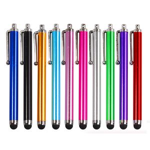 Bolígrafo capacitivo universal Colorido Metal Pantalla táctil Stylus Pens para Samsung Teléfono celular Tablet PC 10 colores