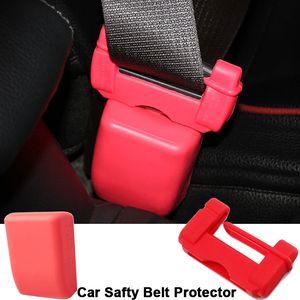 Universal Car Safety Anti Scratch Dust Case Boucle de ceinture de sécurité Clip Housse de protection Set Silicone Automobiles Intérieur Accessoires Auto Protector