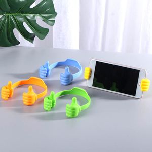 Soportes universales para teléfono celular Soportes para pulgar Soporte de plástico flexible perezoso ajustable de múltiples ángulos para accesorios de iPhone móvil Pantalla de escritorio portátil