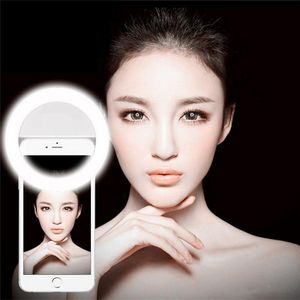 Charge universelle LED Flash Beauty Fill Selfie Lampe d'extérieur Selfie Bague Lumière Caméra rechargeable Caméra Chargée pour tous les téléphones mobiles