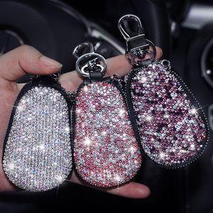 Universal Diamond Car Key Holder Estuche de almacenamiento Luxury Crystal Llaveros Key Cover Bag Wallet para BMW Lada Benz Llavero