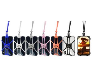 Universal Lanyard Phone Silicone Sports Phone Mobile Phone Lanyards Ring Hilder Cas Couche suspendue Corde à corde pour iPhone Samsung Xiaomi2930911