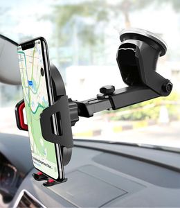 Soporte Universal para teléfono móvil de coche soporte ajustable para salpicadero y parabrisas de ventana ajustable de 360 grados para todos los teléfonos móviles GPS