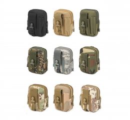 Universal Outdoor Tactical Holster Military Molle Hip Waist Belt Bag Wallet Pouch Purse Phone Case avec Zipper Iphone 7 6 6S Plus Samsung