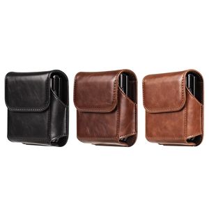 Étuis universels en cuir PU pour Motorola Moto Razr 5G Samsung Galaxy Z Flip 3 Flip3 5G Huawei P50 Pocket S ceinture de téléphone pliante verticale hommes taille hanche portefeuille sac à main