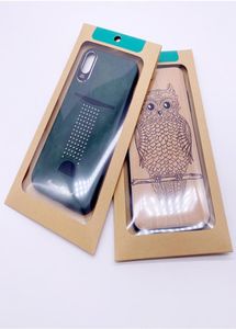 Emballage de vente au détail universel emballage en papier kraft pour iPhone 12 Pro Max Téléphone Fit S20 Note20 Ultra Cell Shell Cover AS3006060456