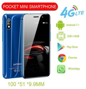 Déverrouillé Dual 4G Pocket Smartphone Satrend S11 32 pouces minuscule écran MTK6739 Android 71 Mobile Phone For Children Google Play Stor5645583
