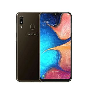 Téléphones mobiles d'origine Samsung Galaxy A20e 4G LTE débloqués 5.8 ''3GB + 32GB double caméra Exynos 7884 téléphone portable Android Smartphone