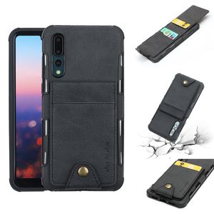 Et vers le bas carte 4 Machines à sous Matte Portefeuille en cuir d'embrayage Shell ANTIDÉRAPANTES Support Holster hybride couverture pour iPhone 11 Pro Samsung note10