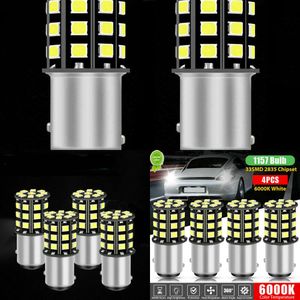 Actualización 2/4 Uds 1157 33 SMD luces de freno Led de coche blancas lámpara de señal de giro luces traseras bombillas LED de marcha atrás automática