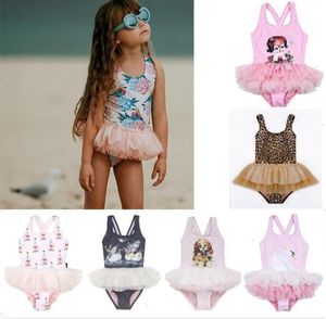 Upf 50 enfants maillots de bain barboteuse bébé filles dessin animé Tutu maillot de bain été sans manches vêtements de plage vêtements pour bébés maillot de bain Brand5347303