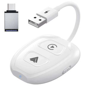Actualice 2 en 1 para Android/Apple conectado a Carplay Wireless Adapter Wifi Dongle Plug and Play USB conectado