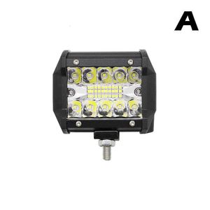 Mise à niveau des barres lumineuses de travail LED 60W, projecteur de 4 pouces, étanche, antibrouillard, faisceaux d'inondation, lampe combinée pour camion tout-terrain, SUV, bateau 12V Q1l0