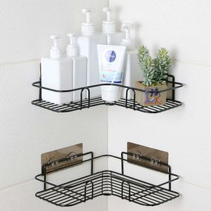 Upgrade Bathroom Shelf Without Drilling Iron Shower Shelves Shampoo Storage Rack Cosmetic Holder Wall Mounted Shower Organizer