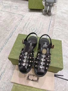 Sandales à diamants pour hommes et femmes améliorées chaussures de créateurs de luxe à talons bas pour amoureux du panier de mode, spectacle de fête, tailles de boîte gratuites 35-45