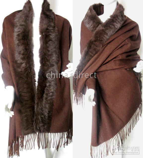 fur pashmina shawl