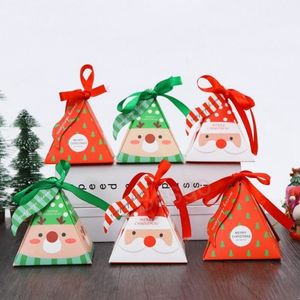 UPS Christmas Gift Wrap Boxes Favor de fiesta Santa Claus Elk Candy Box Paper Present Boxes