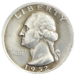 US 1952 P/D/S Washington Quarter Dollars Silver Plated Copy Coin