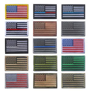 Patches de moral de la bandera de los Estados Unidos uniformes de banderas americanas Parthe Party Favor Iron on Army Patch Applique Sticker para sombrero Insignia de bordado Pegatizaciones mágicas