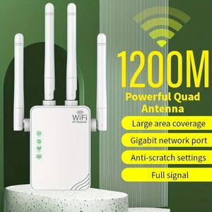 Prise américaine, amplificateur de signal WiFi Extenders pour couverture domestique jusqu'à 10000 pieds carrés 88 appareils, extension WiFi, amplificateur WiFi 1200Mbps 2.4G-5G, extension de portée WiFi