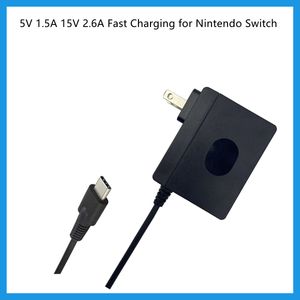 Chargeur mural américain, adaptateur secteur, 5V, 1,5 a, 15V, 2,6 a, charge rapide pour Station d'accueil Nintendo Switch Lite et contrôleur Pro