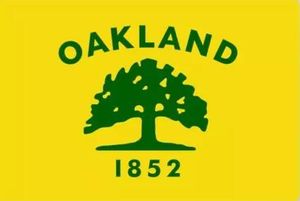 USA California Oakland city Flag 3ft x 5ft Polyester Banner Flying 150 * 90cm Drapeau personnalisé extérieur