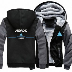 USA Taille Jeu Detroit devient Sweats à capuche humains Hommes Femmes Sweats à capuche unisexe Épaissir Veste Zipper Manteau Vêtements j6yn #