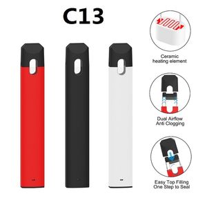 USA Stock Disposable Vape Pen 1.0 ml 270mAh Batterie rechargeable pour D8 D9 Black Red Device vide Vaporisateur épaisseur mince d'huile mince sans obstacle