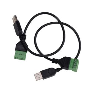 Cable de extensión USB 2.0 para datos de la computadora TV 5P Cables de extensión de velocidad Conector de adaptador sin soldadura de terminal masculino
