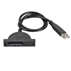 Adaptateur USB 2.0 vers Mini Sata II 7 + 6 13 broches pour ordinateur portable CD/DVD ROM, convertisseur de lecteur mince, vis de câble, Style stable, 1 pièce