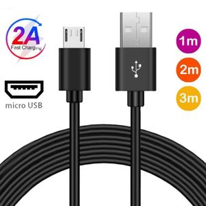 Cable USB 2A tipo C Cable de carga Micro USB para Samsung Xiaomi Huawei Cable de cargador de teléfono inteligente Cables duraderos para iPhone 14 13 12 11 en bolsa OPP