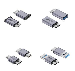Adaptateur USB A/C vers Micro B 3.0, convertisseur de synchronisation de données ultra rapide 10Gbps, adaptateur de Type C vers MicroB