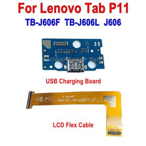 Connecteur de port de charge USB Connecteur de charge Dock Board LCD Affichage du câble de flexion de la carte Main pour Lenovo Tab P11 TB-J606F TB-J606L TB-J606