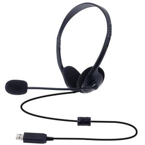 Auriculares USB para ordenador, ligeros, con conector de 3,5mm, para PC, con micrófono, con cancelación de ruido, con cable para centro de llamadas de Skype