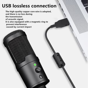 Microphone à condensateur sans clé USB, ordinateur portable, jeu, conférence vocale, diffusion en direct, microphone d'enregistrement Ksong