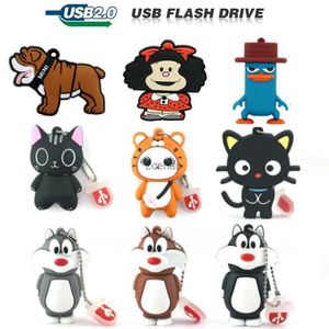 Clés USB 32GB clé USB dessin animé chaton mignon 4GB 8GB U disque 16G animal chat noir 64G 128G 256G clé mémoire cadeau créatif stylo lecteur