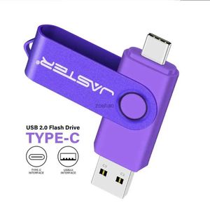 Clés USB Clé USB TYPE-C violette clé USB 64 go OTG porte-clés clé USB haute vitesse clé USB pour téléphone portable 32 go personnalisé gratuit