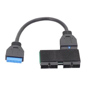 Câble d'extension USB HUB 3.0 19 broches 1 à 2 avec puce d'adoption et câble de conception modulaire et carte d'extension pour bureau à domicile et environnement professionnel