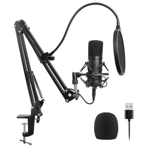 Kit de micrófono Usb, micrófono cardioide para ordenador Usb, micrófono de condensador Podcast con Chipset de sonido profesional para Pc Karaoke, Youtub