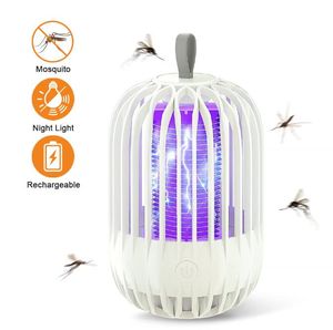 Lampe anti-moustique à choc électrique rechargeable par USB Lanternes de camping portables multifonctions Lampe anti-insectes électrique Lumière UV Piège à chauve-souris