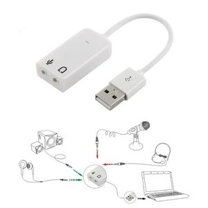 Carte son USB Virtual 7.1 Adaptateur audio USB 3D 3D USB USB TO JACK 3,5 mm Carte de son Micphone pour ordinateur portable PC