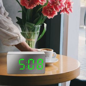 USB Timing horloge Home Mirror Digital Alarm Timer décoratif muet pour bureau Home Office Silencieux Desk Digital Clock Mini